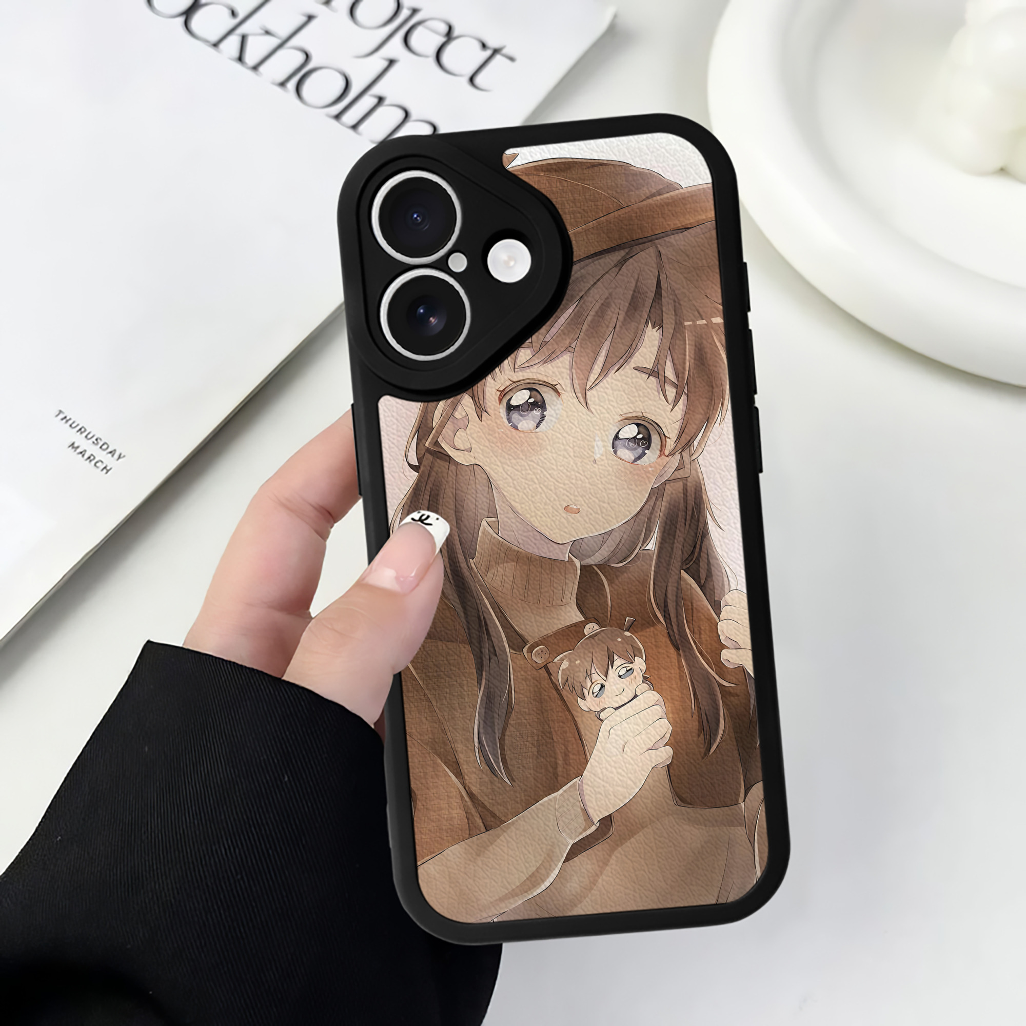（画像用） 名探偵コナン Detective Conan 【iPhone 16シリーズ対応】シリコンスマホケース（レザー調） 材質：シリコン